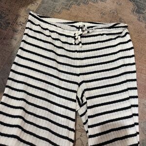 H&M Black and White Striped Bottoms